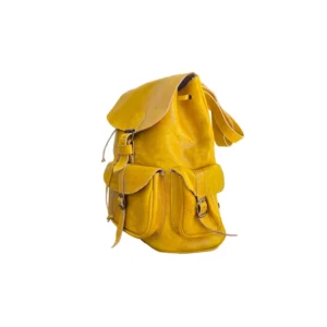 Handmade natural leather backpack, vintage handcrafted bag